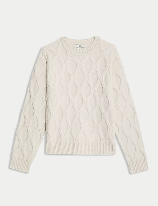 Cloud-Yarn Textured Crew Neck Jumper