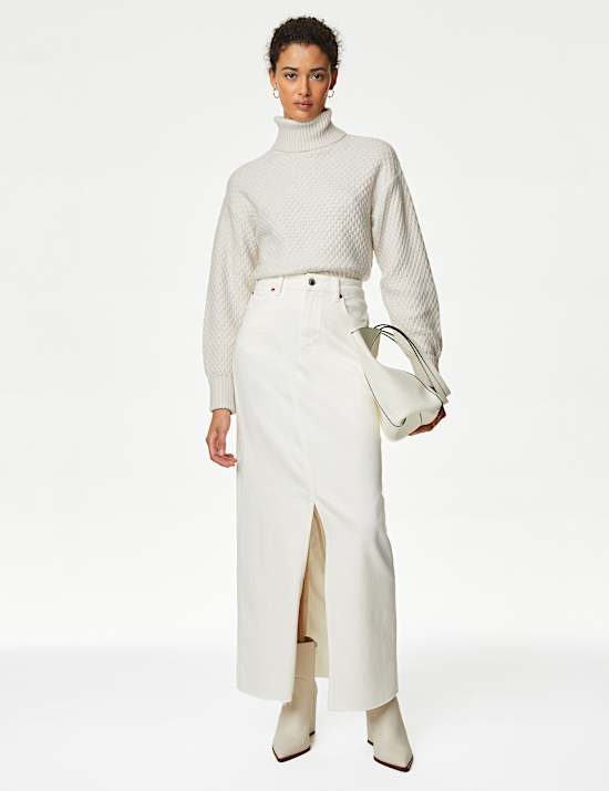 Textured Roll Neck Jumper