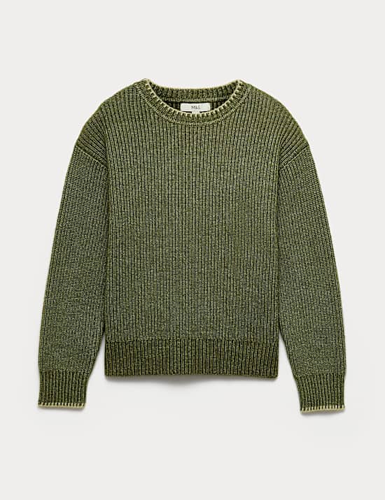 Pull col rond en maille douce au point de surjet