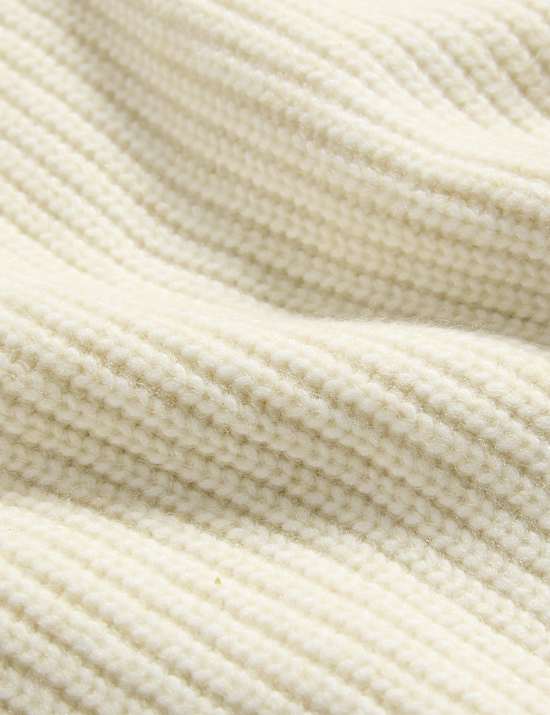 Cloud-Yarn Ribbed Crew Neck Jumper