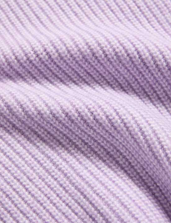 Cloud-Yarn Ribbed Crew Neck Jumper