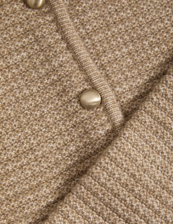 C&aacute;rdigan de escote cerrado texturizado con hilo Cloud