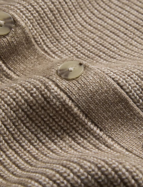 Gilet &agrave; fermeture avant boutonn&eacute;e et motif c&ocirc;tel&eacute;
