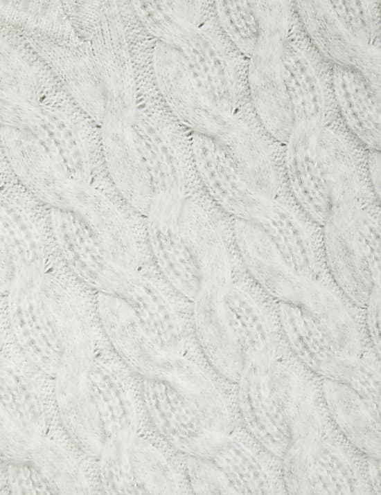 Jumper Kerah V Rajut Kabel Benang Cloud