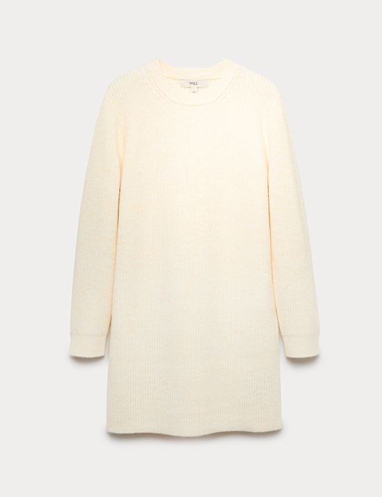 Robe coupe courte et décontractée en maille légère côtelée