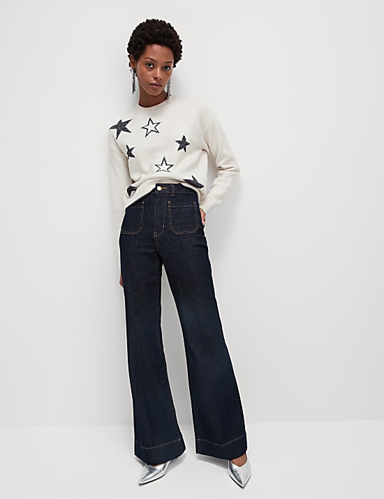 Star Crew Neck Relaxed Fit Jumper