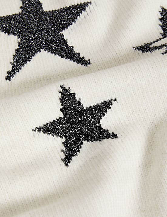 Star Crew Neck Relaxed Fit Jumper