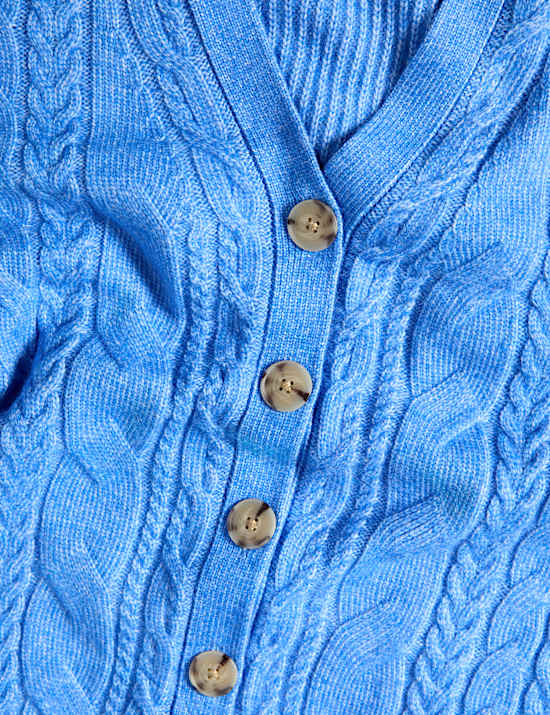Textured V-Neck Relaxed Fit Cardigan