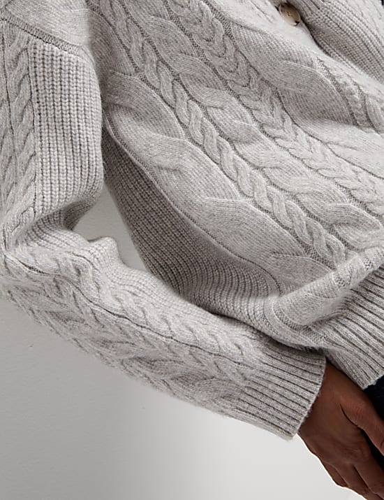 Textured V-Neck Relaxed Fit Cardigan