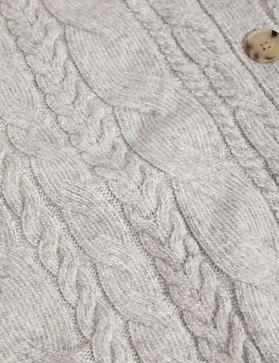 Textured V-Neck Relaxed Fit Cardigan