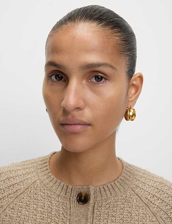 Cloud-Yarn Textured Crew Neck Cardigan