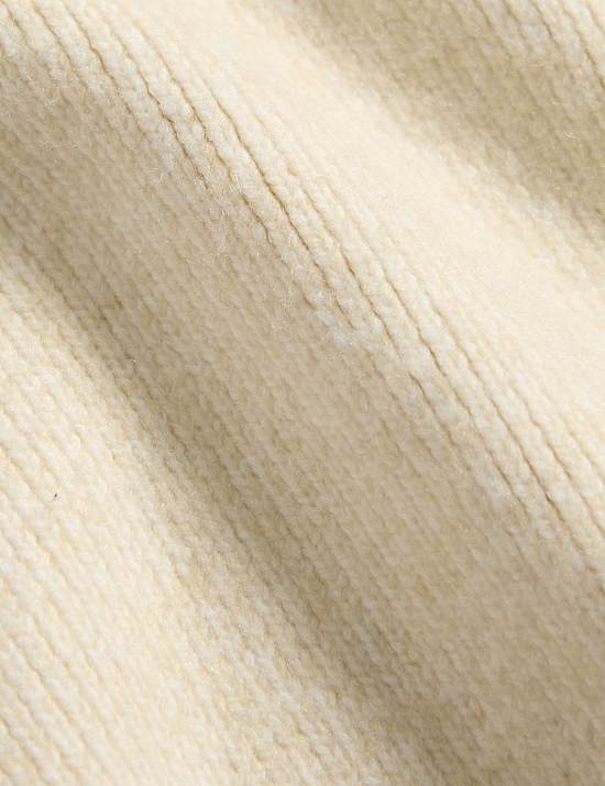 Cloud-Yarn Pocket Crew Neck Knitted Waistcoat