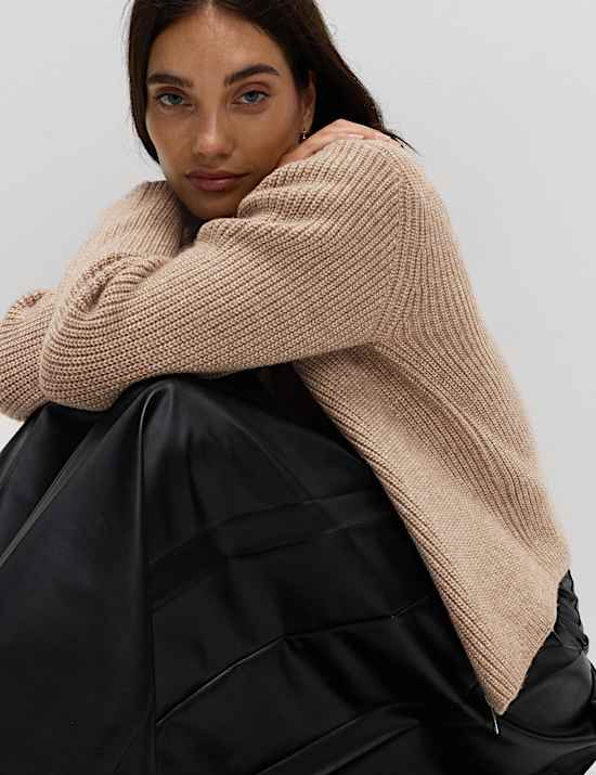 Cloud-Yarn Textured Bomber Cardigan