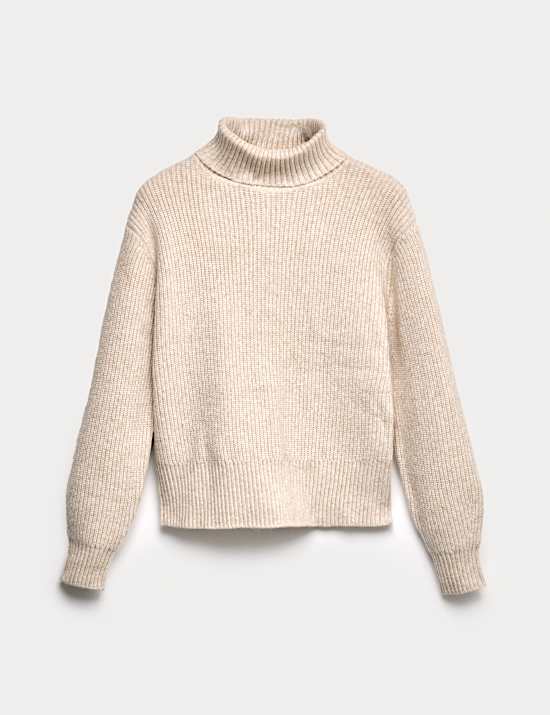 Ribbed Roll Neck Jumper