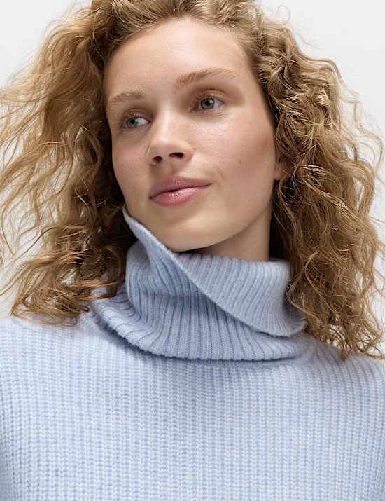 Ribbed Roll Neck Jumper