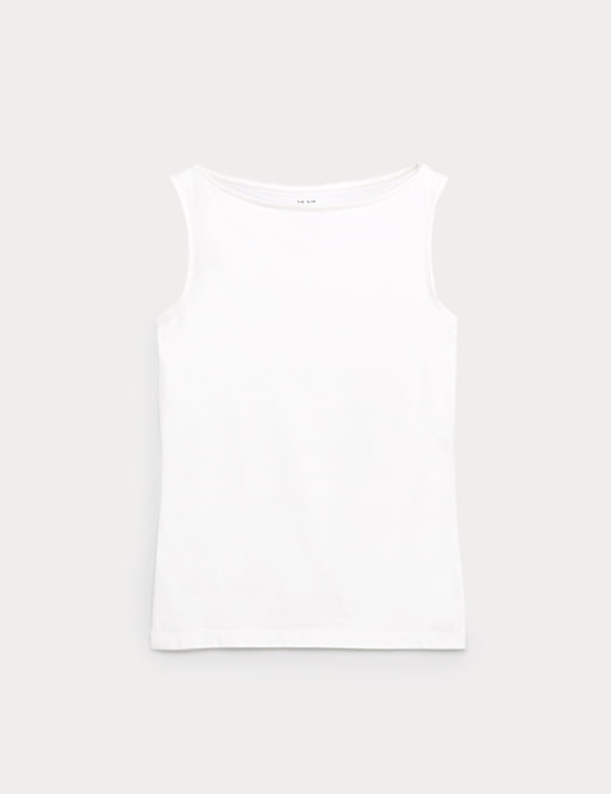 Cotton Rich Slash Neck Slim Fit Vest