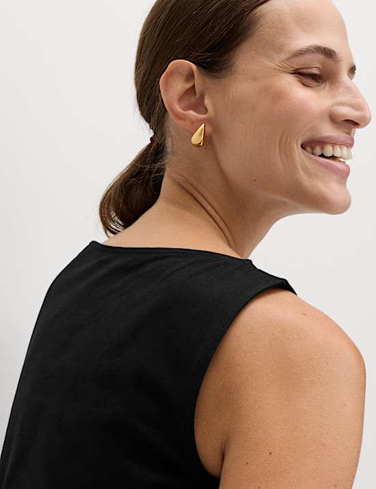 Cotton Rich Slash Neck Slim Fit Vest