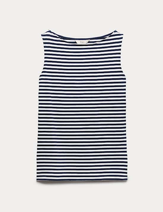 Cotton Rich Slash Neck Slim Fit Vest