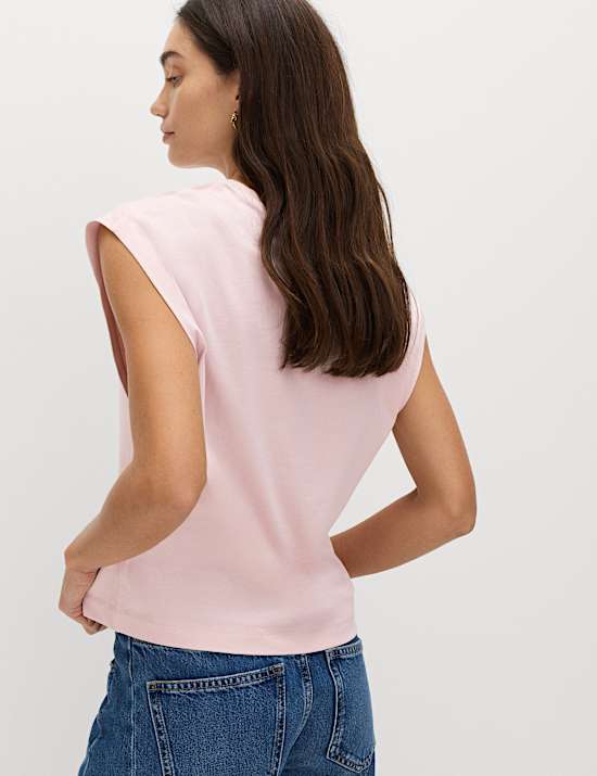 Pure Cotton Cap Sleeve T-Shirt