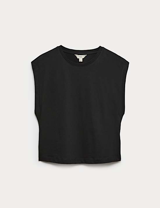 Pure Cotton Cap Sleeve T-Shirt