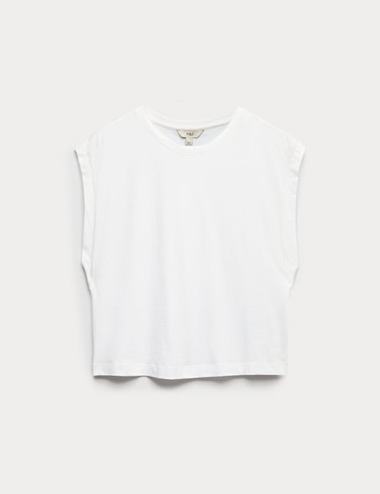 Pure Cotton Cap Sleeve T-Shirt