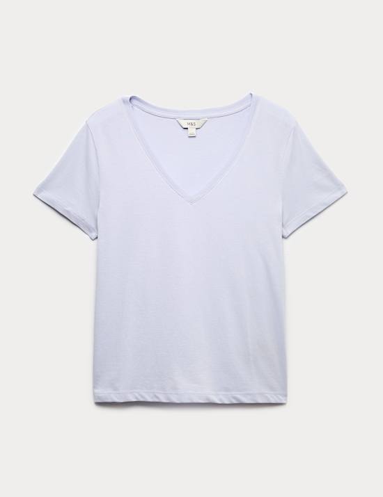 Pure Cotton V-Neck T-Shirt