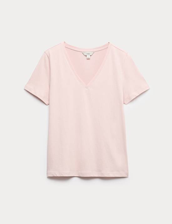 Pure Cotton V-Neck T-Shirt