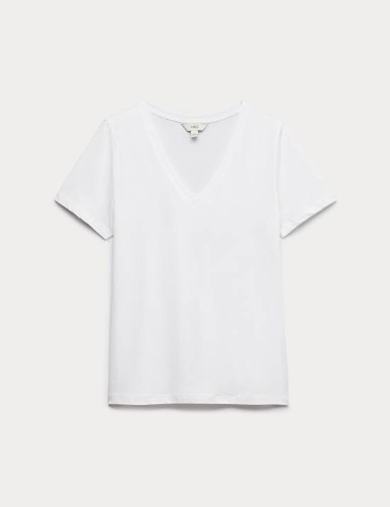Pure Cotton V-Neck T-Shirt