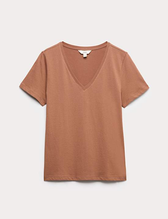 Pure Cotton V-Neck T-Shirt