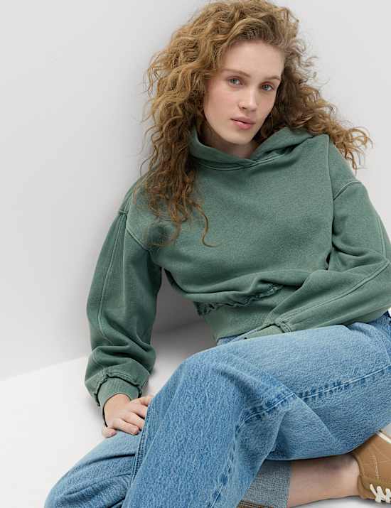 Pure Cotton Textured Hoodie