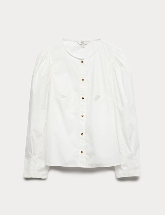 Pure Cotton Printed Button Through Blouse