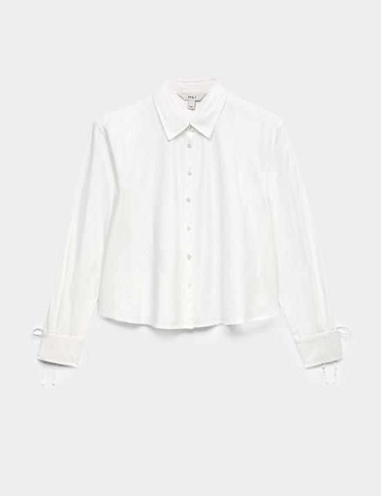 Pure Cotton Tie Cuff Swing Shirt