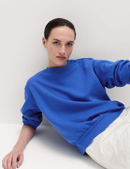 Cotton Rich Crew Neck Sweatshirt