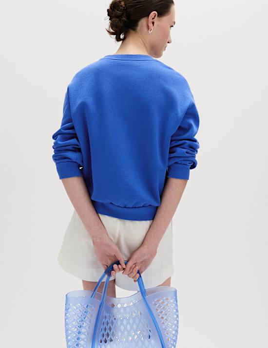 Cotton Rich Crew Neck Sweatshirt