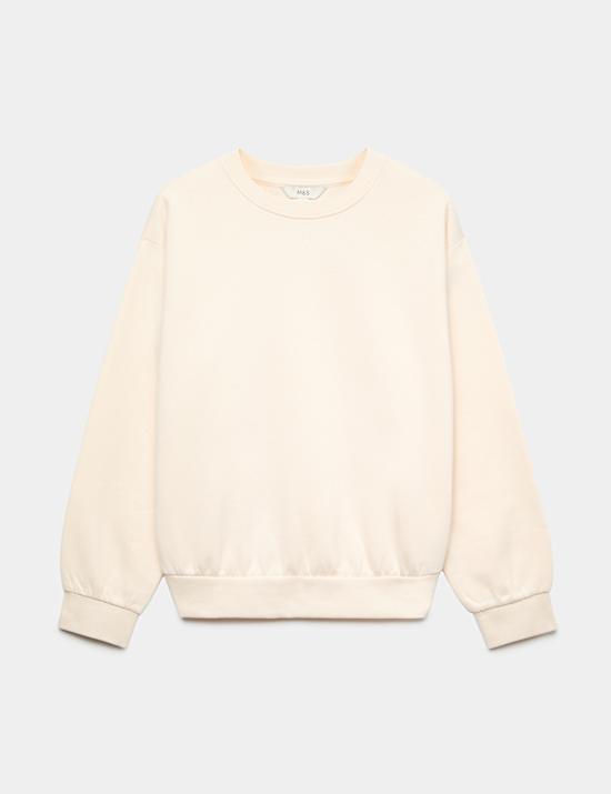 Cotton Rich Crew Neck Sweatshirt