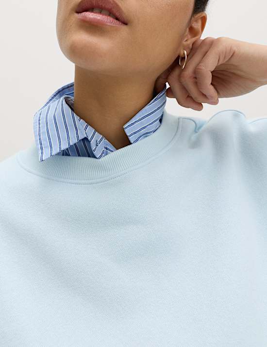 Cotton Rich Crew Neck Sweatshirt