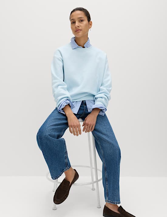 Cotton Rich Crew Neck Sweatshirt