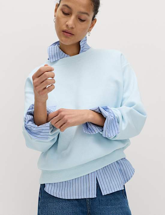 Cotton Rich Crew Neck Sweatshirt