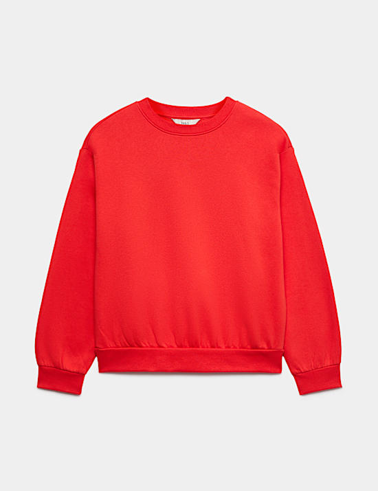 Cotton Rich Crew Neck Sweatshirt