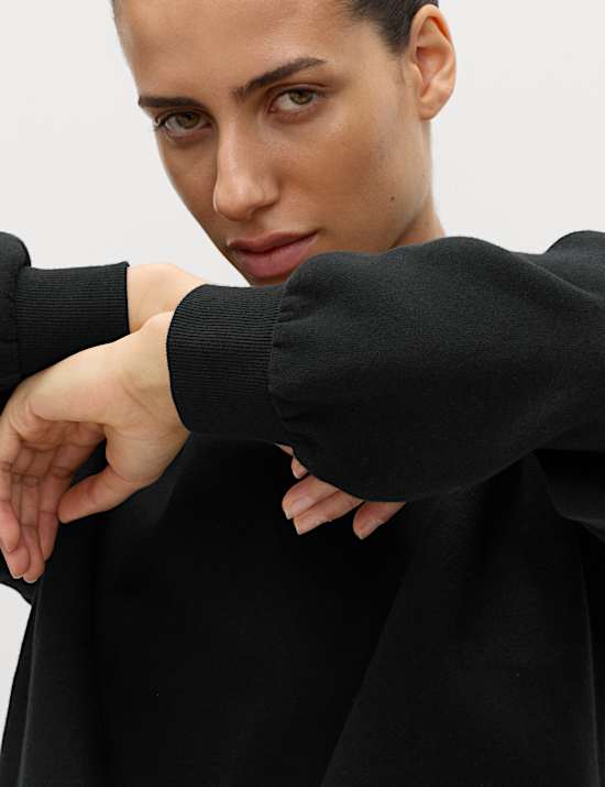 Sweatshirt mit rundem Ausschnitt und hohem Baumwollanteil