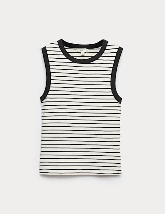 Top coupe cintr&eacute;e imprim&eacute; en coton de premi&egrave;re qualit&eacute;