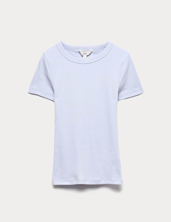 Cotton Rich Ribbed Slim Fit T-Shirt