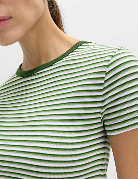 Cotton Rich Ribbed Slim Fit T-Shirt