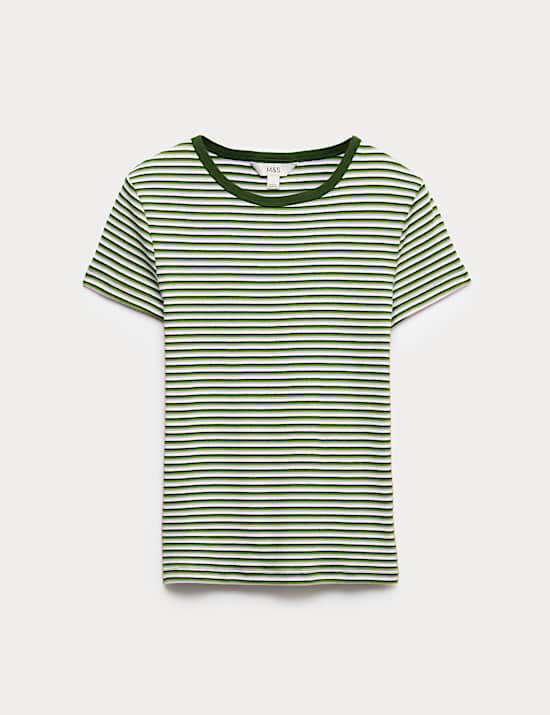 Cotton Rich Ribbed Slim Fit T-Shirt