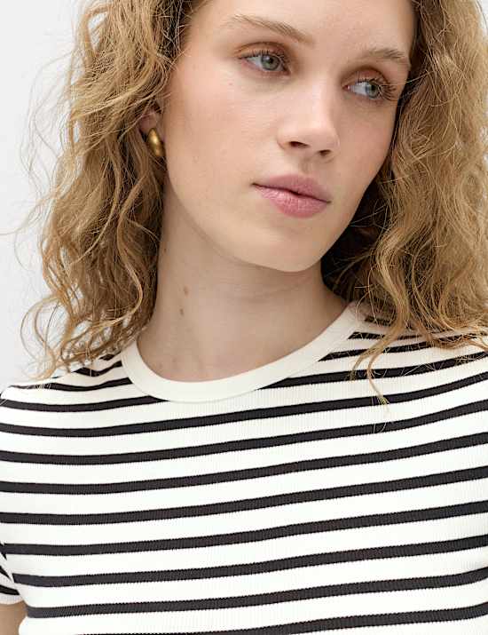 Cotton Rich Ribbed Slim Fit T-Shirt