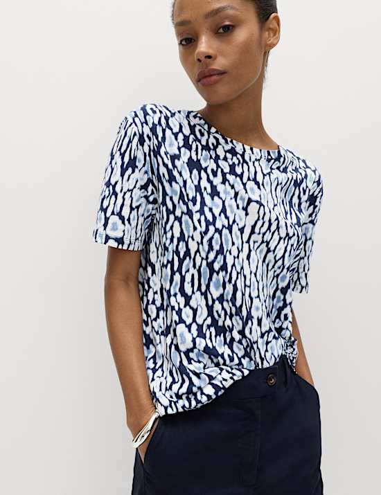 Cotton Modal Blend Printed T-Shirt