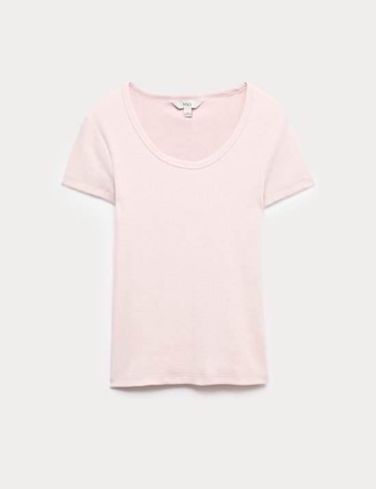 Cotton Rich Scoop Neck Slim Fit T-Shirt