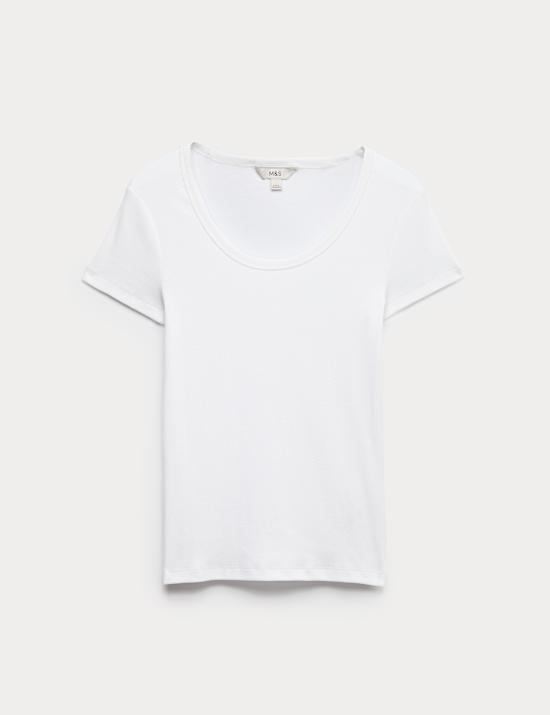Cotton Rich Scoop Neck Slim Fit T-Shirt