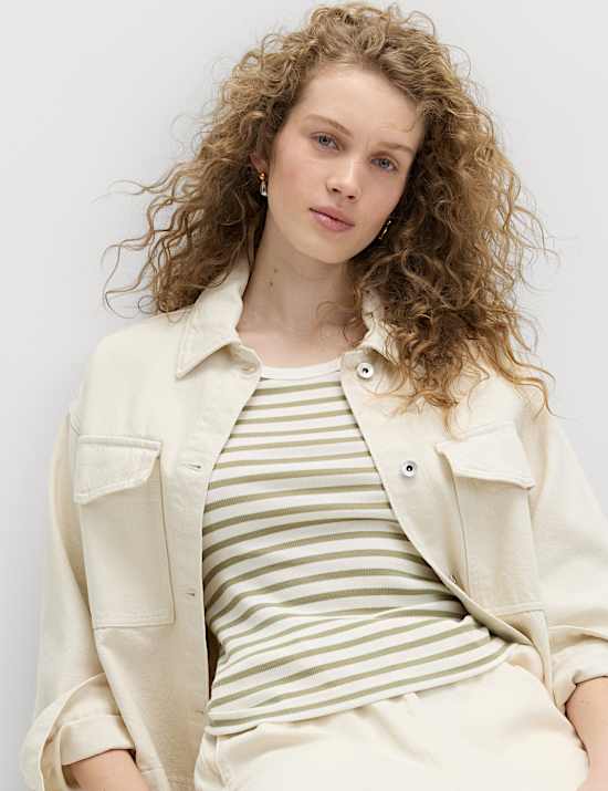 Cotton Rich Scoop Neck Slim Fit T-Shirt