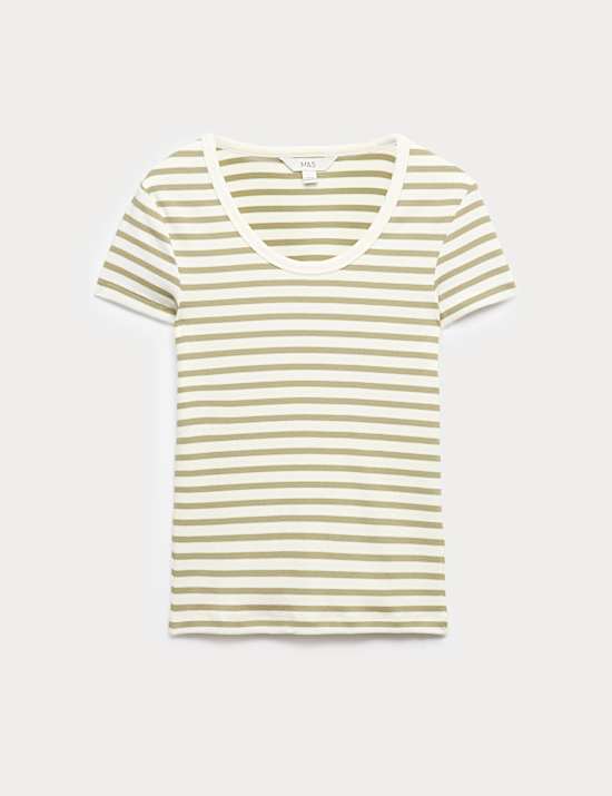 Cotton Rich Scoop Neck Slim Fit T-Shirt